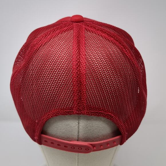 Utility Snapback Trucker Hat Red One Size Mesh Back Adjustable Tonkin Vintage - Picture 6 of 9
